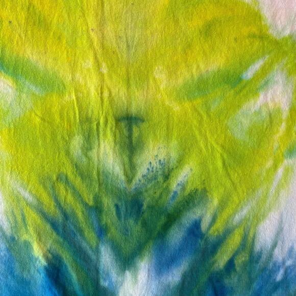 Tie Dye T-shirt -  Mandala Ice Dye - Pink Orange Unique - Men's Women's Medium - Picture 5 of 11